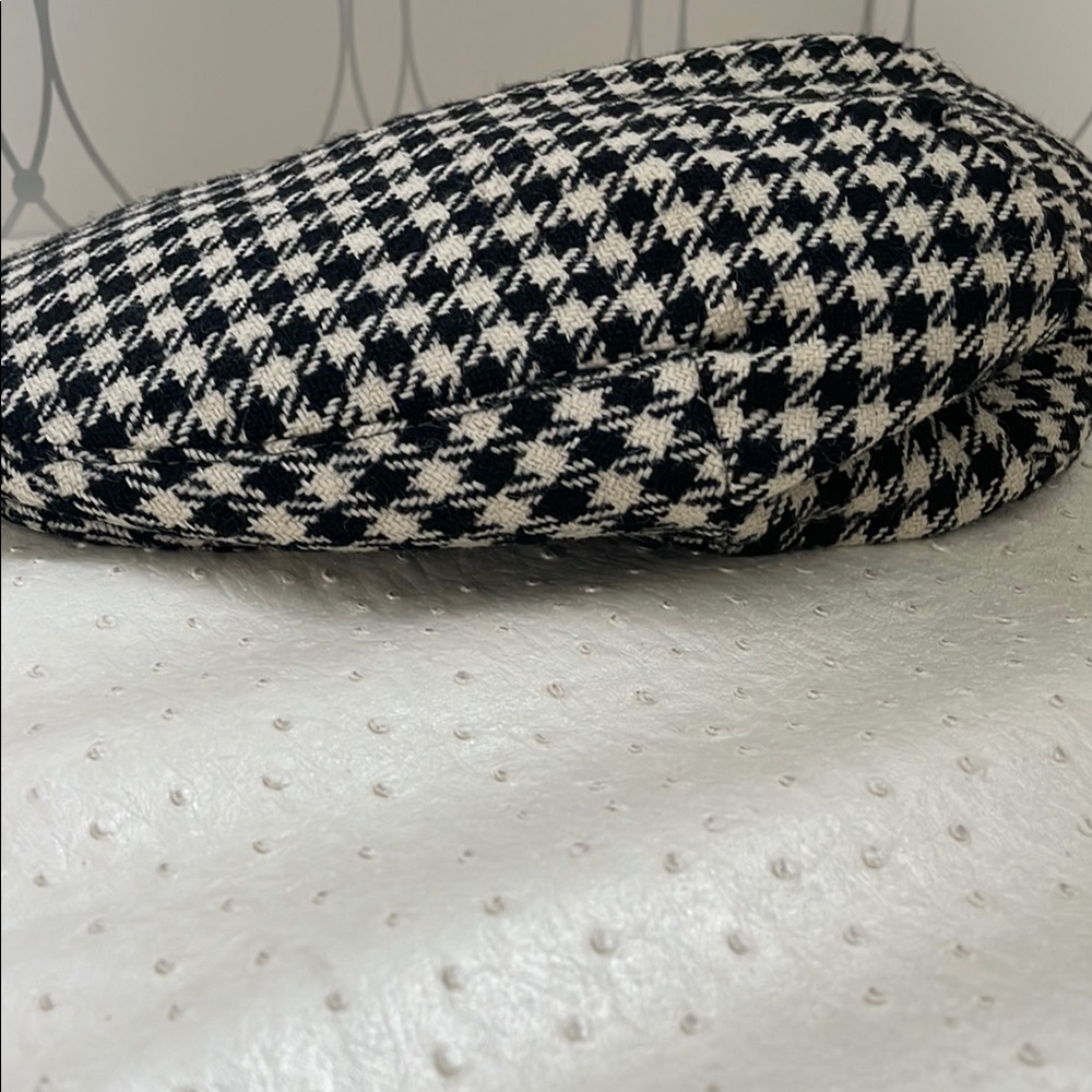 Harrods Black and White Houndstooth Cap newsboy - Picture 4 of 4